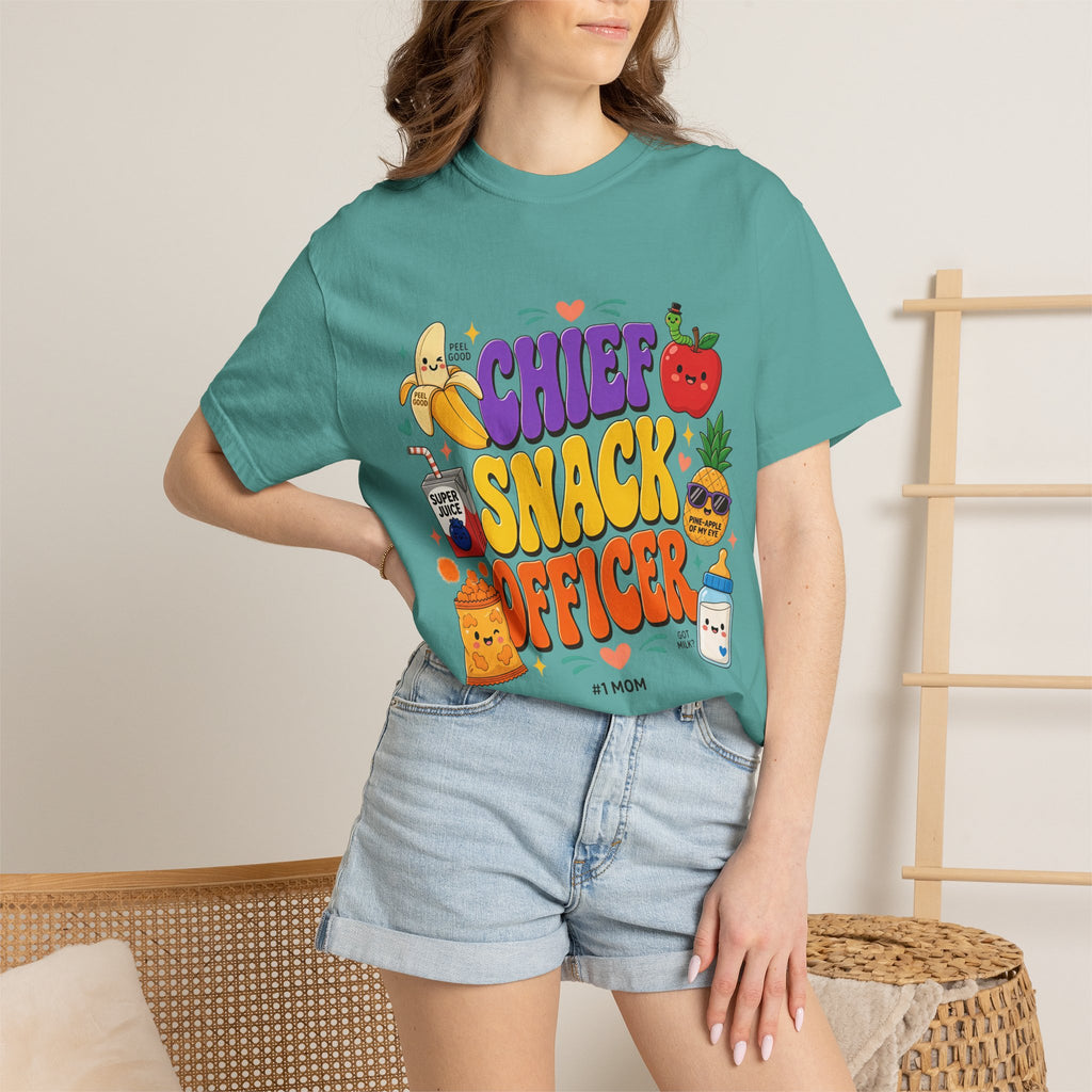 Chief Snack Officer T-Shirt — Cute Foodie Graphic Tee for Kids & Parents