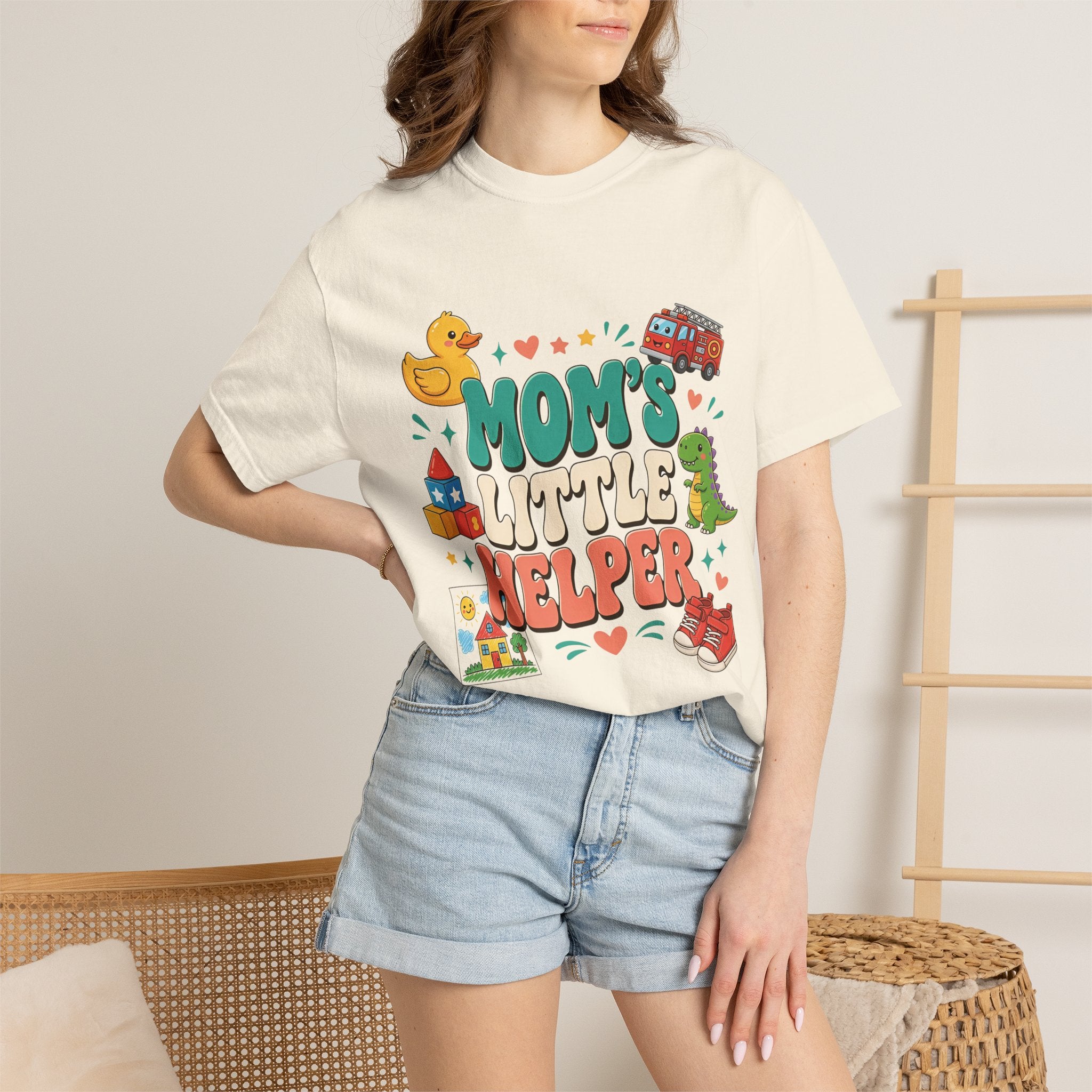 Mom's Little Helper Kids T‑Shirt — Cute Playtime Graphic Tee