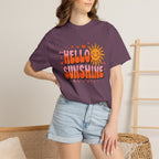 Hello Sunshine T-Shirt — Retro Smiley Sun Graphic Tee