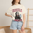 T-Shirt — "Beauty Is Terrifying" Ghostface Makeup Graphic Tee