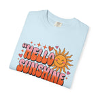 Hello Sunshine T-Shirt — Retro Smiley Sun Graphic Tee
