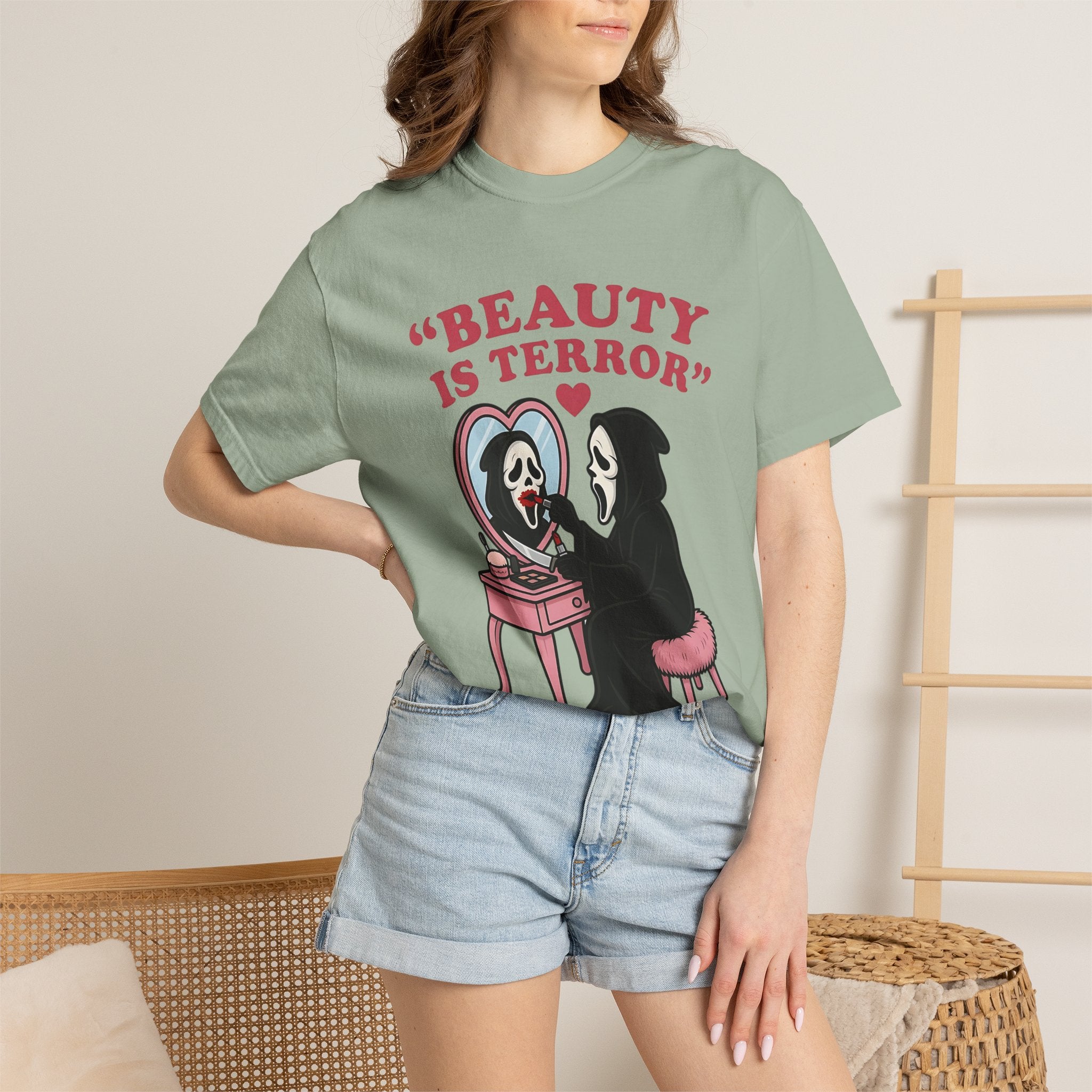 Beauty Is Terror T-Shirt — Grim Reaper Vanity Graphic Tee