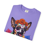 Day of the Dead Chihuahua T-Shirt — "Canta Con El Alma" Colorful Sugar Skull Tee