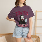 T-Shirt — "Beauty Is Terrifying" Ghostface Makeup Graphic Tee