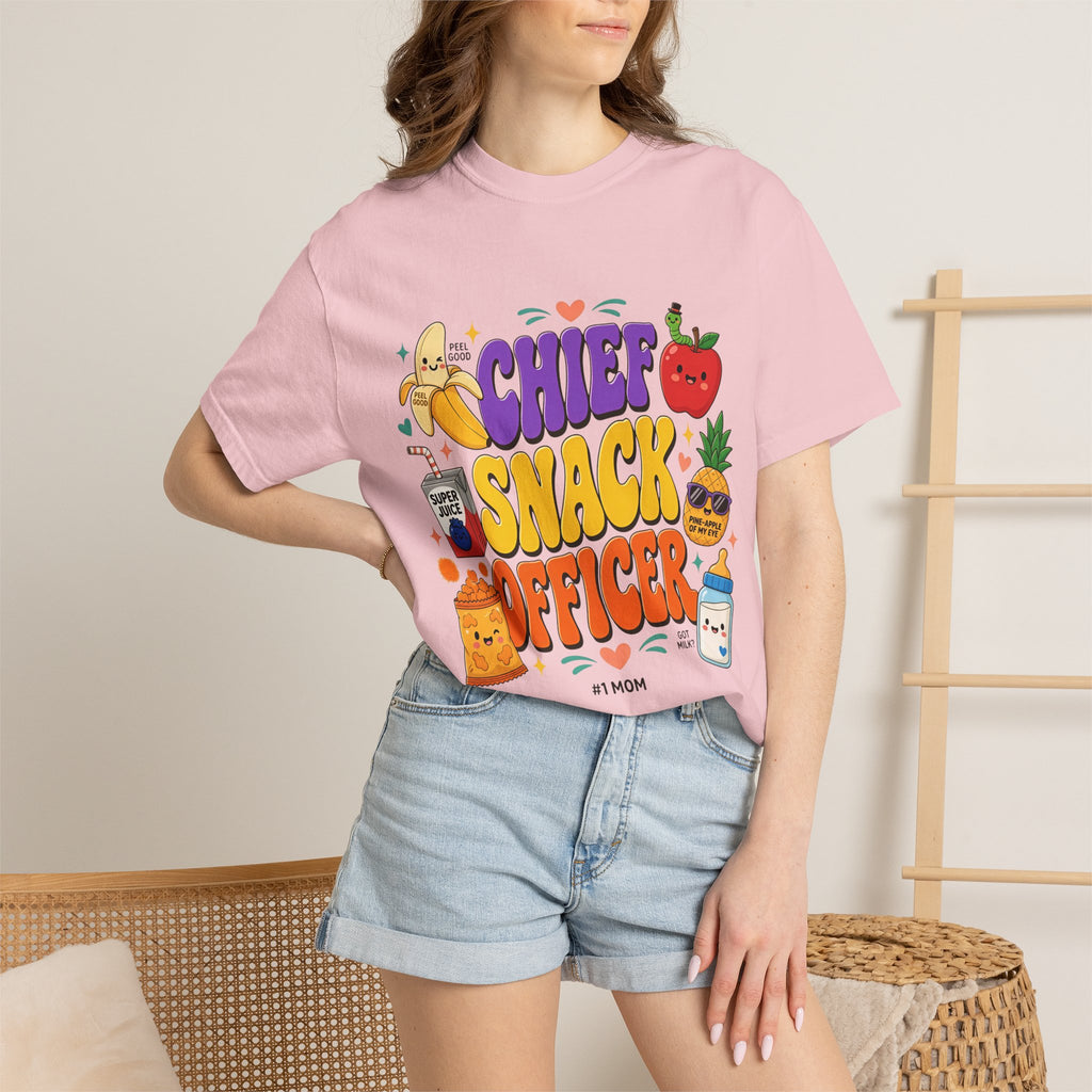Chief Snack Officer T-Shirt — Cute Foodie Graphic Tee for Kids & Parents