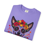 Day of the Dead Chihuahua T-Shirt — "El Rey de la Fiesta" Sugar Skull Tee