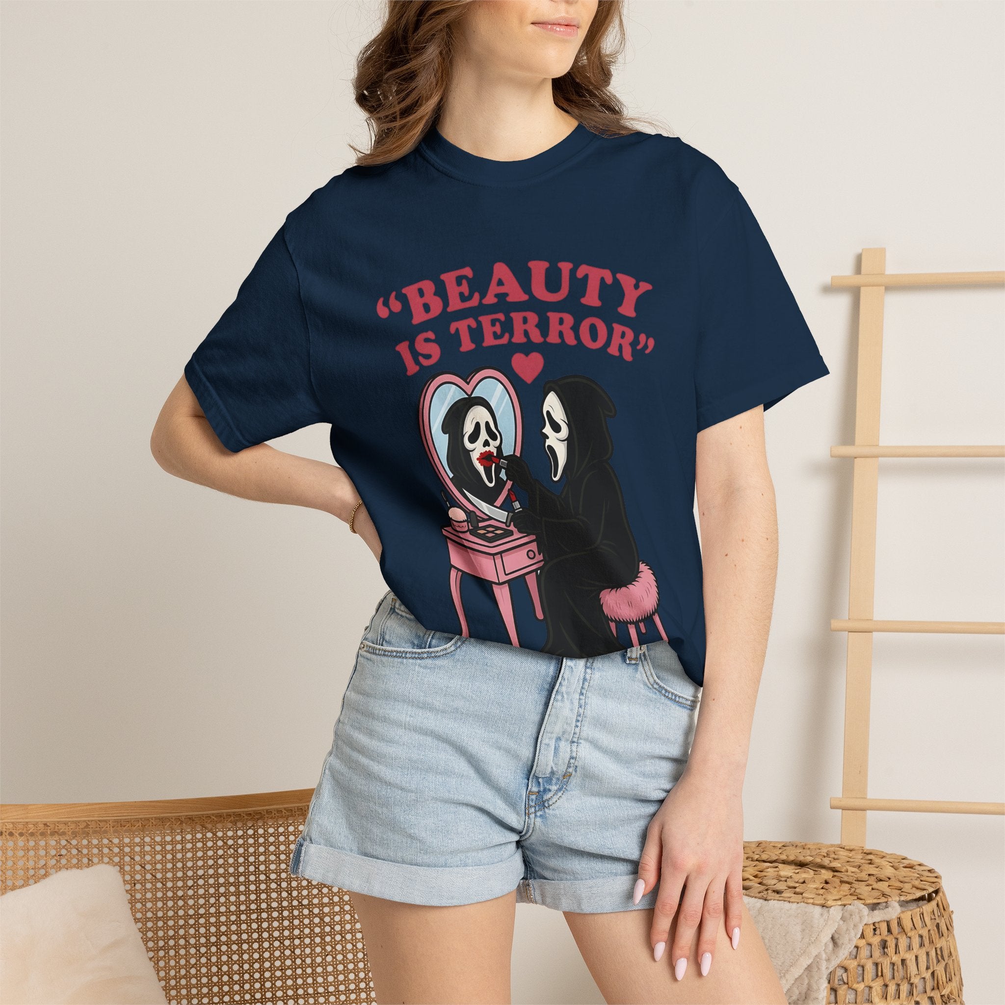 Beauty Is Terror T-Shirt — Grim Reaper Vanity Graphic Tee