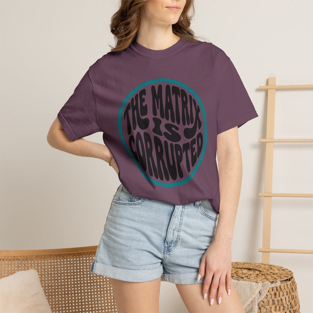 The Matrix Is Corrupted T-Shirt — Retro Psychedelic Statement Tee