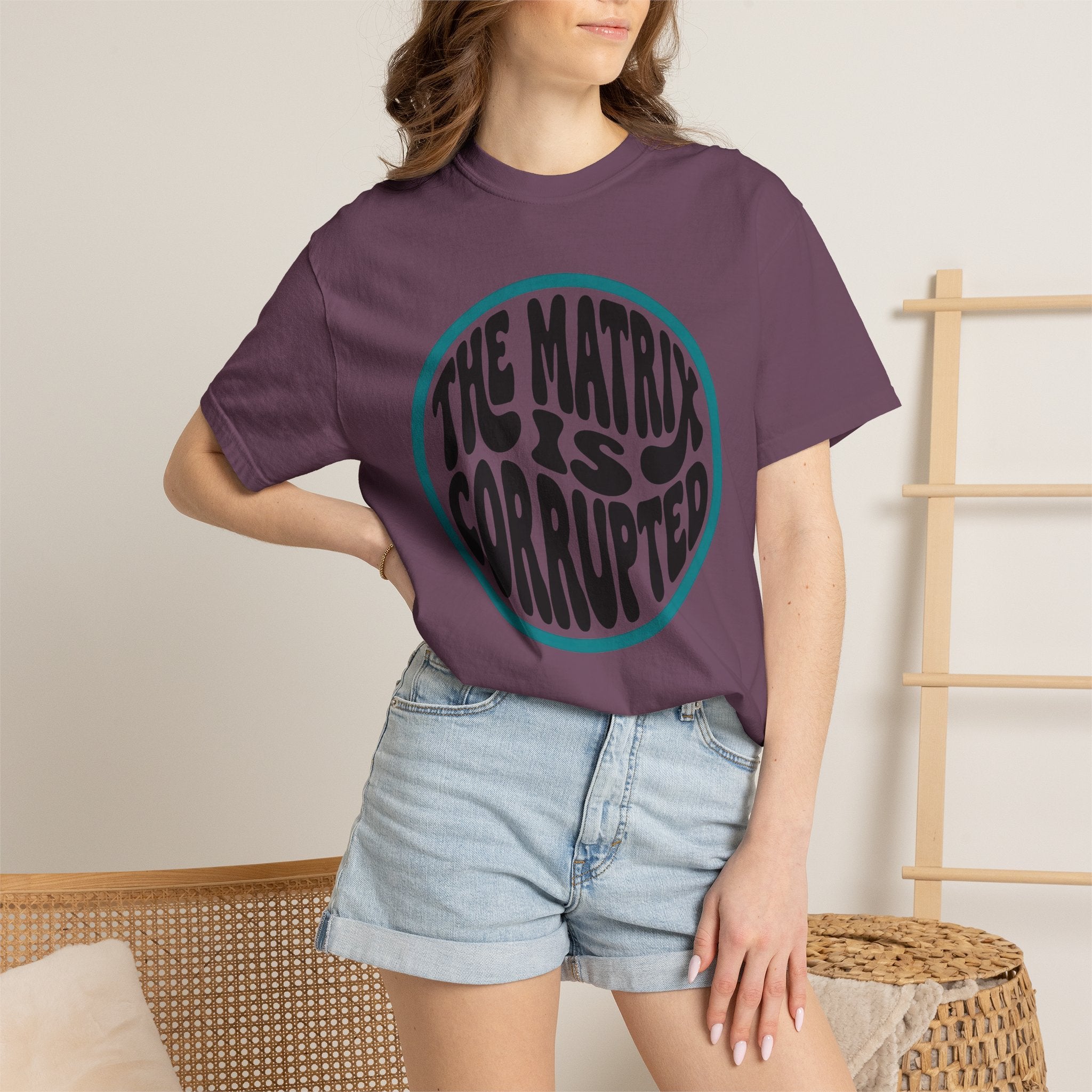 The Matrix Is Corrupted T-Shirt — Retro Psychedelic Statement Tee