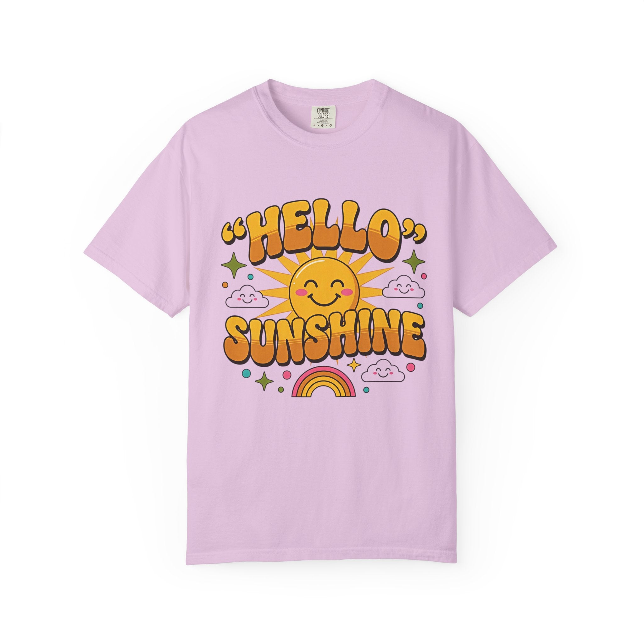 Hello Sunshine T-Shirt — Retro Smiley Sun Graphic Tee