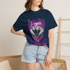 Purple Haze Cat T-Shirt — Vintage Psychedelic Yawning Cat "Purple Haze" Tee