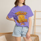 Hello Sunshine T-Shirt — Retro Smiley Sun Graphic Tee