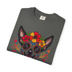 Day of the Dead Chihuahua T-Shirt — "El Rey de la Fiesta" Sugar Skull Tee
