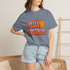 Hello Sunshine T-Shirt — Retro Smiley Sun Graphic Tee