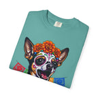 Day of the Dead Chihuahua T-Shirt — "Canta Con El Alma" Colorful Sugar Skull Tee