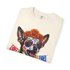 Day of the Dead Chihuahua T-Shirt — "Canta Con El Alma" Colorful Sugar Skull Tee