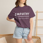 Empathy Graphic T-Shirt — Soft Neutral Garment-Dyed Tee with 'EMPATHY' Print