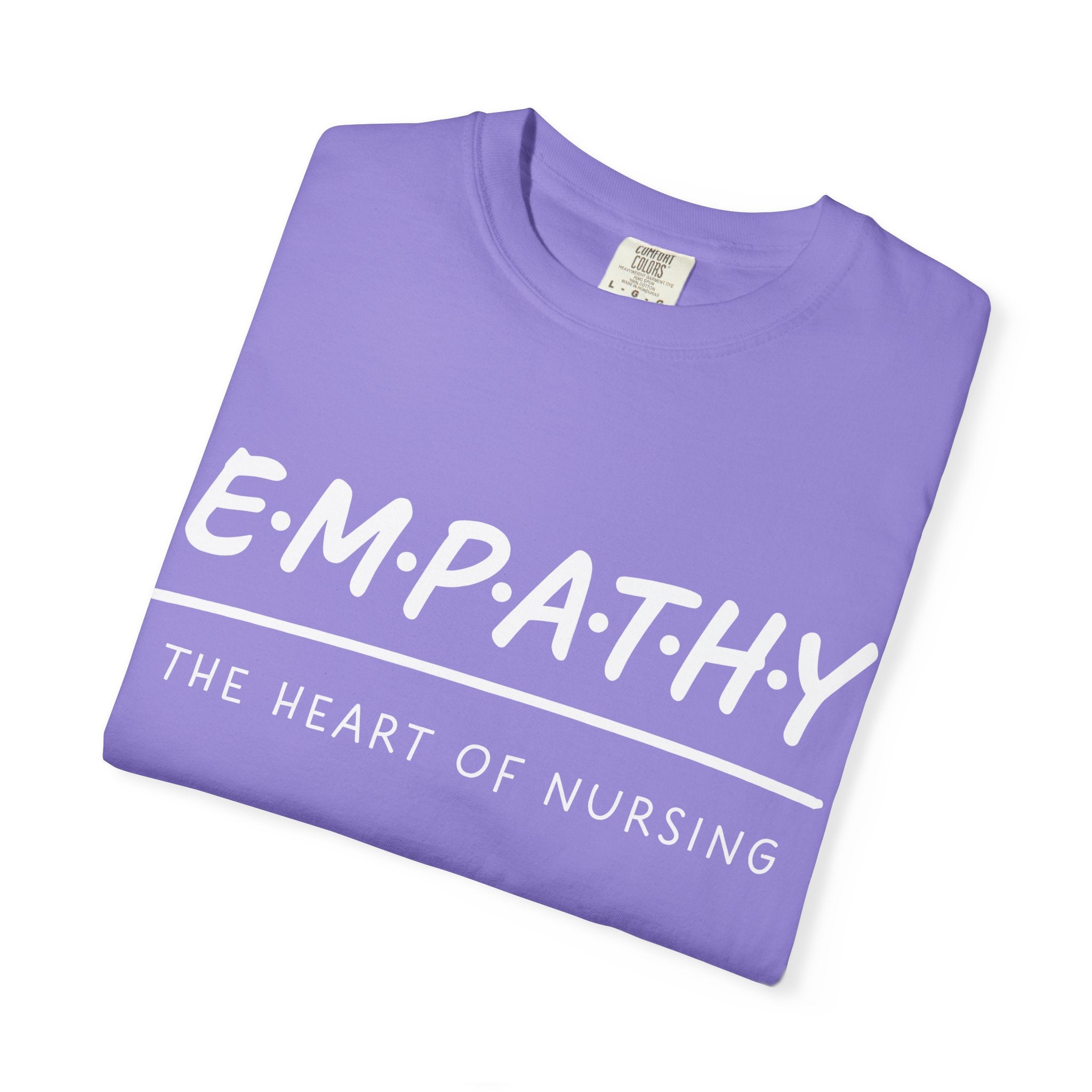 Empathy Graphic T-Shirt — Soft Neutral Garment-Dyed Tee with 'EMPATHY' Print