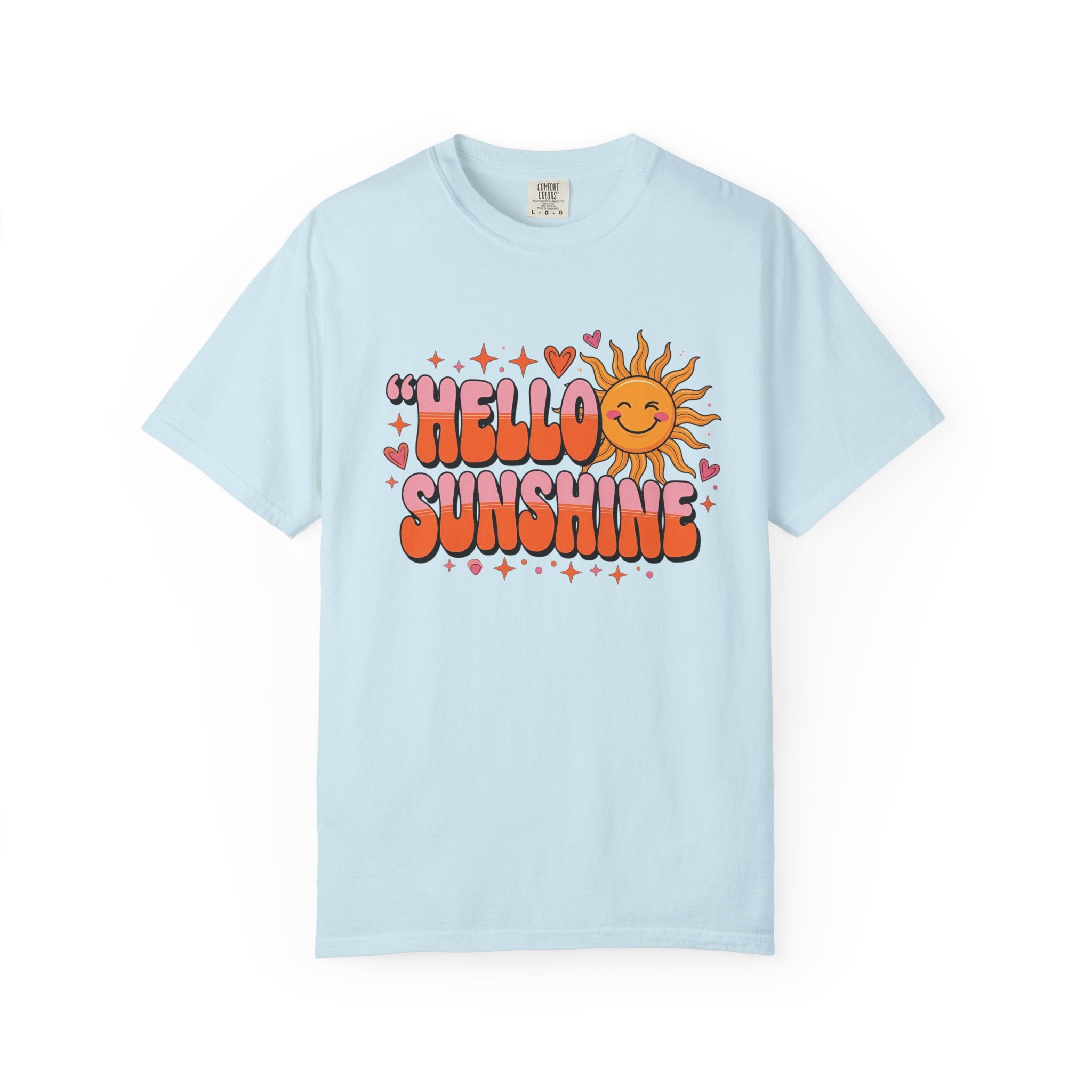 Hello Sunshine T-Shirt — Retro Smiley Sun Graphic Tee