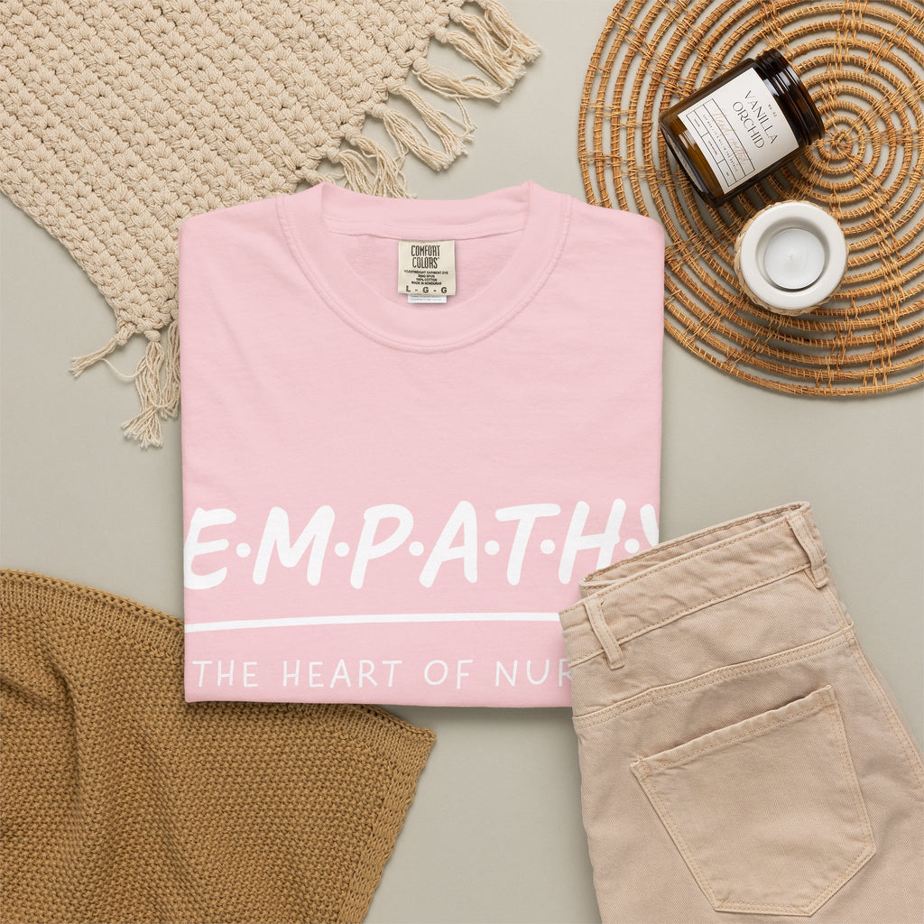 Empathy Graphic T-Shirt — Soft Neutral Garment-Dyed Tee with 'EMPATHY' Print