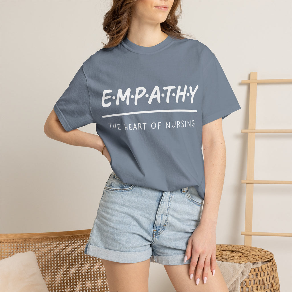 Empathy Graphic T-Shirt — Soft Neutral Garment-Dyed Tee with 'EMPATHY' Print