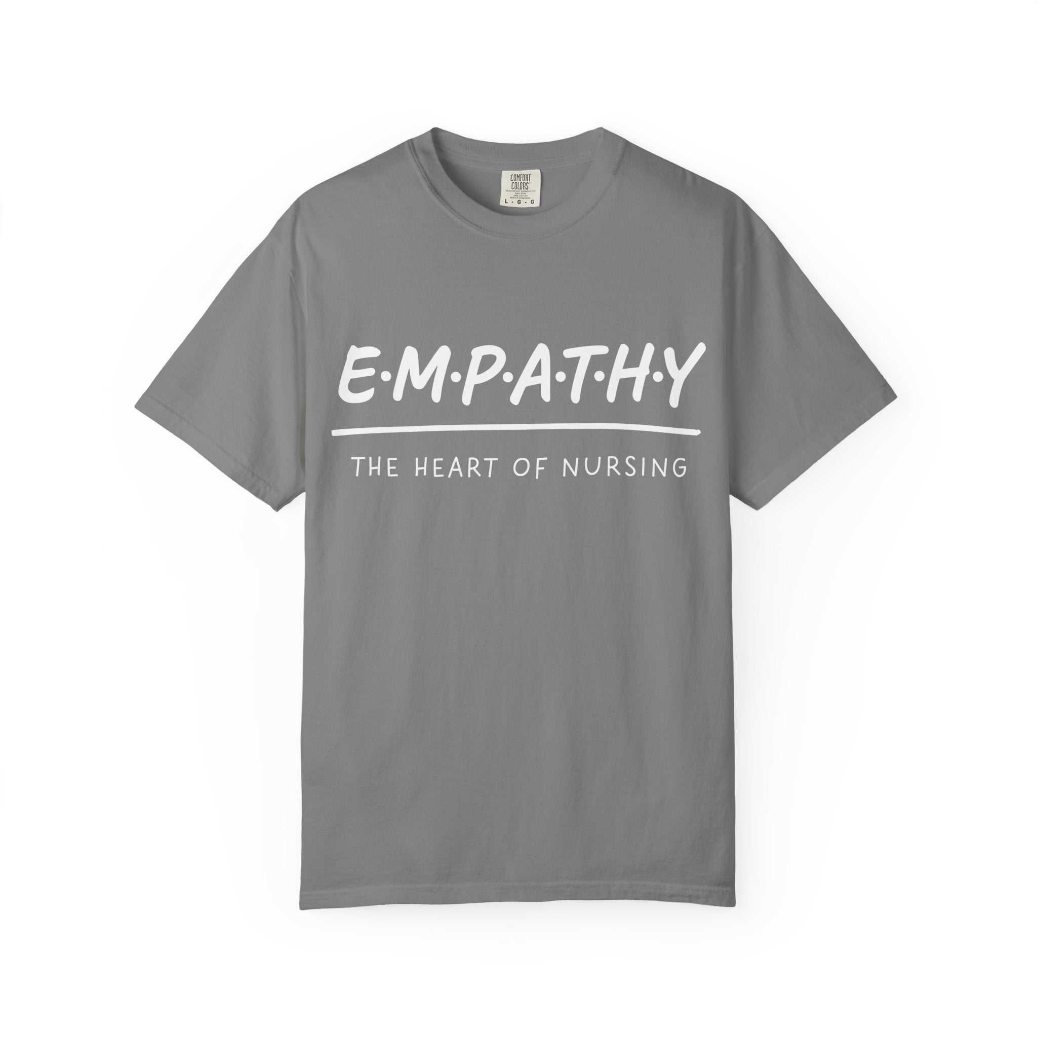 Empathy Graphic T-Shirt — Soft Neutral Garment-Dyed Tee with 'EMPATHY' Print