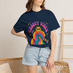 Groovy Vibes Retro Sun Rainbow T-Shirt