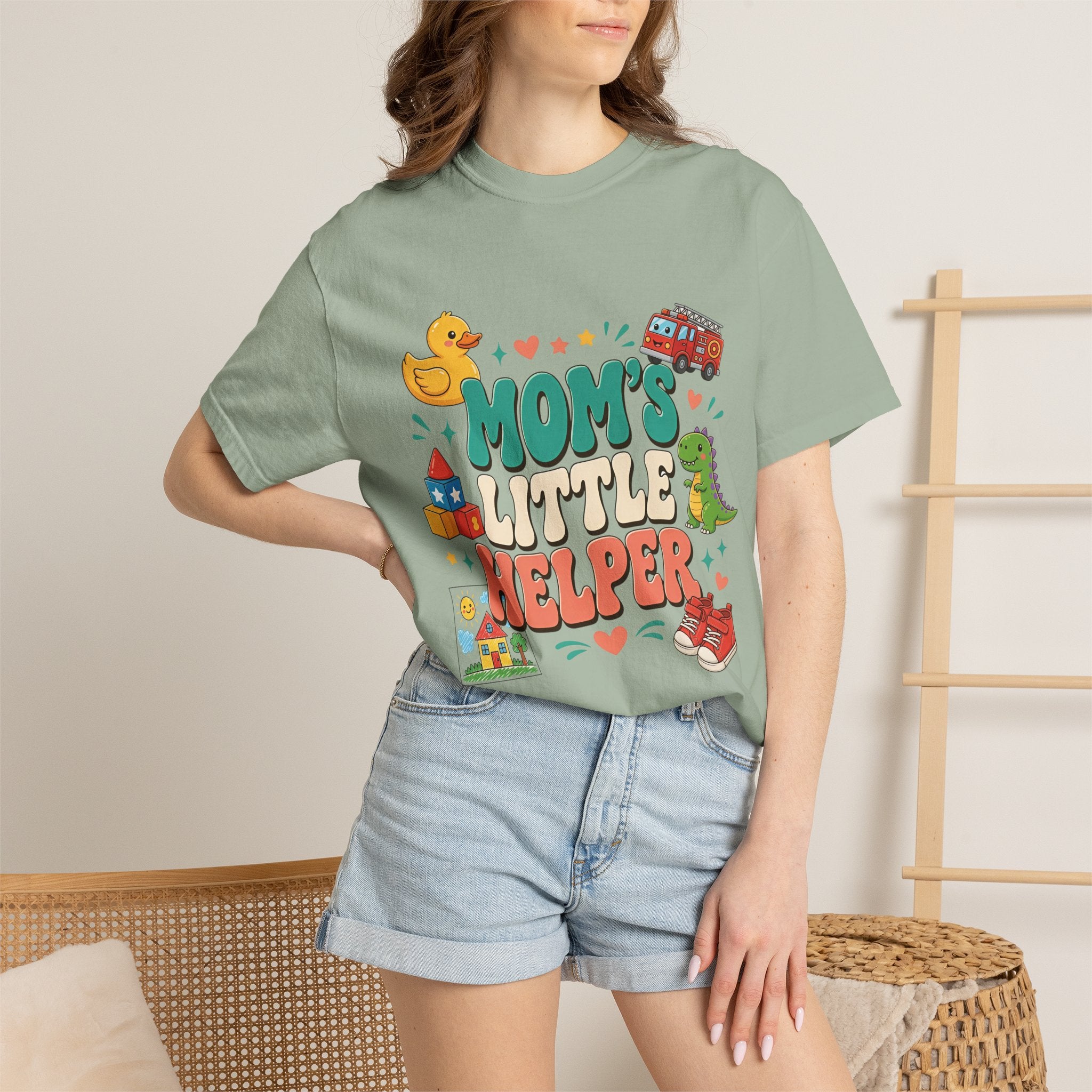 Mom's Little Helper Kids T‑Shirt — Cute Playtime Graphic Tee