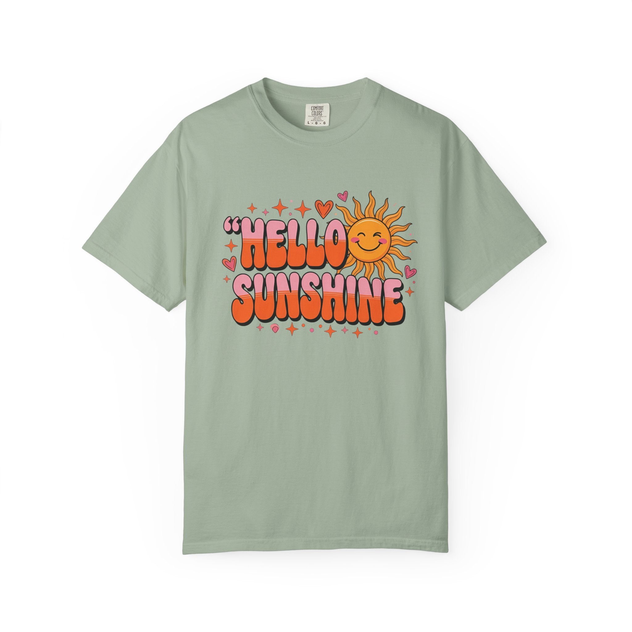 Hello Sunshine T-Shirt — Retro Smiley Sun Graphic Tee