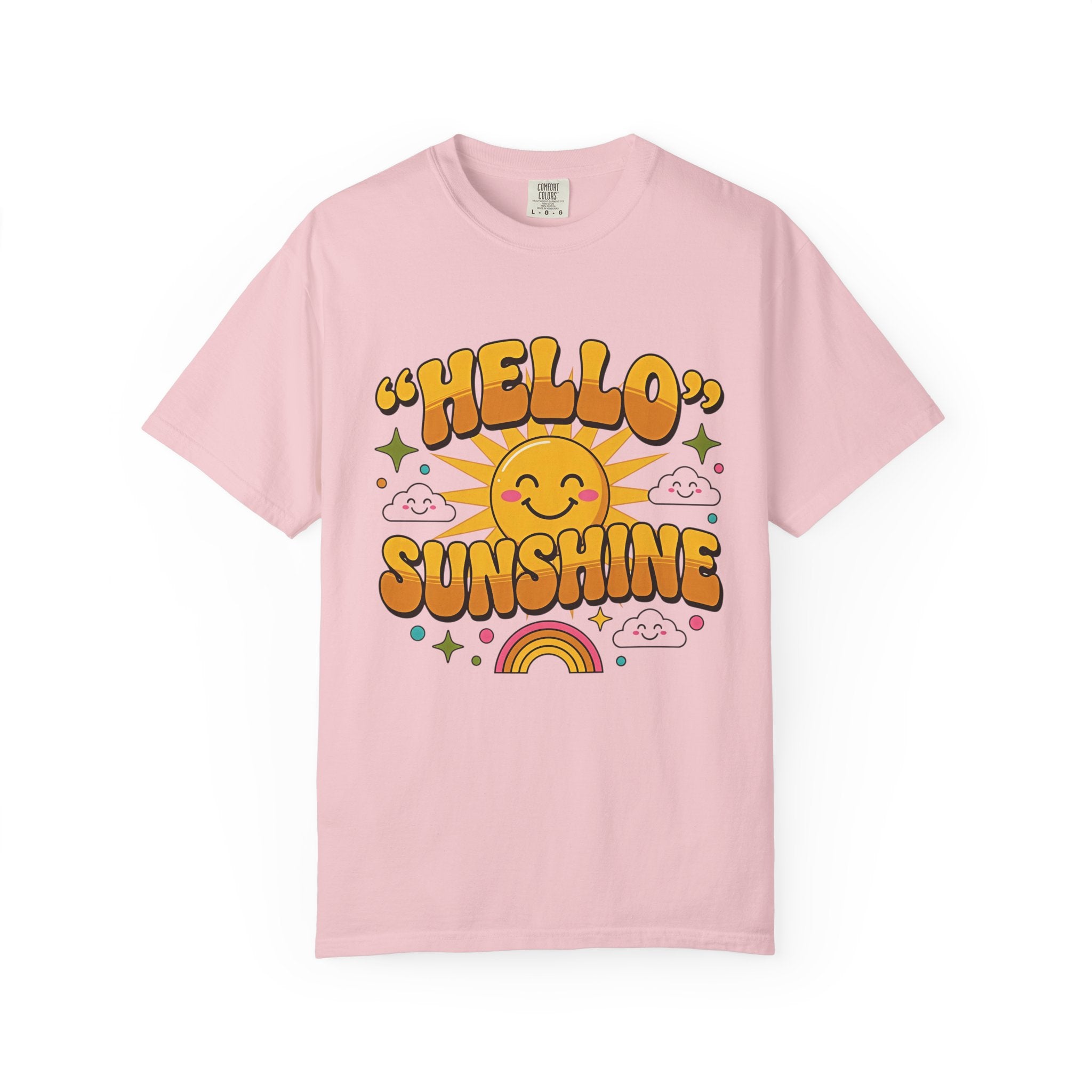Hello Sunshine T-Shirt — Retro Smiley Sun Graphic Tee