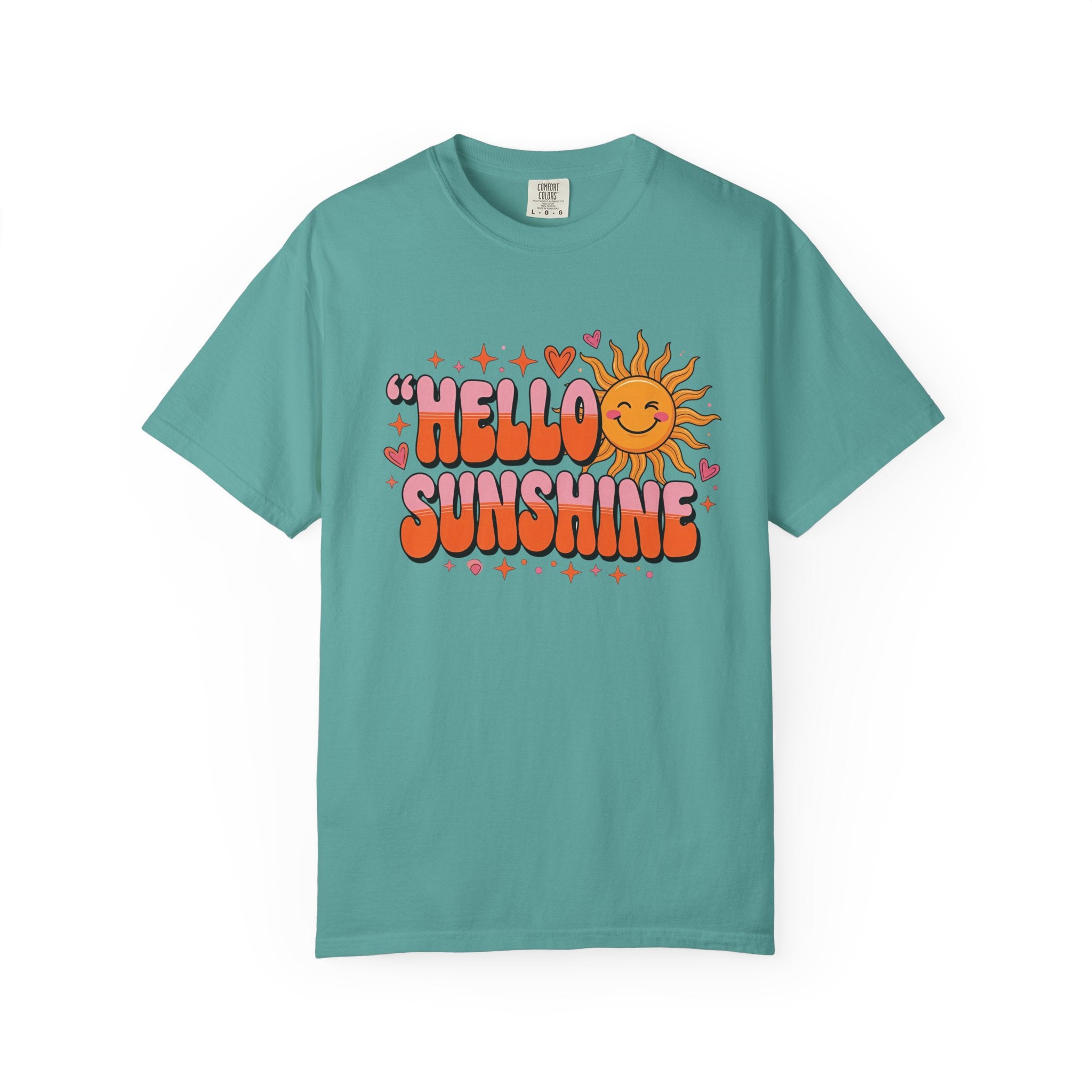Hello Sunshine T-Shirt — Retro Smiley Sun Graphic Tee