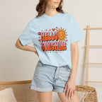 Hello Sunshine T-Shirt — Retro Smiley Sun Graphic Tee