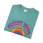 Groovy Vibes Retro Sun Rainbow T-Shirt