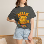 Hello Sunshine T-Shirt — Retro Smiley Sun Graphic Tee