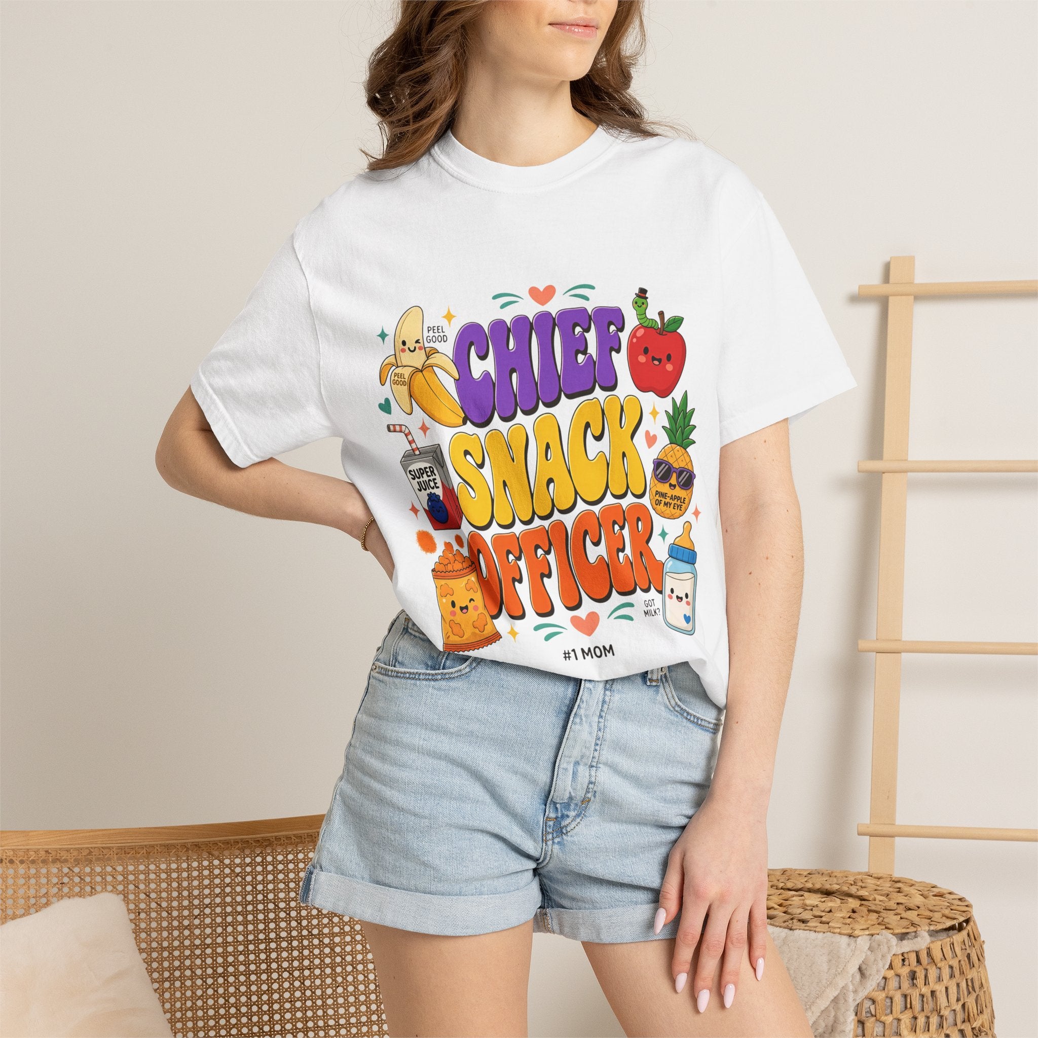 Chief Snack Officer T-Shirt — Cute Foodie Graphic Tee for Kids & Parents