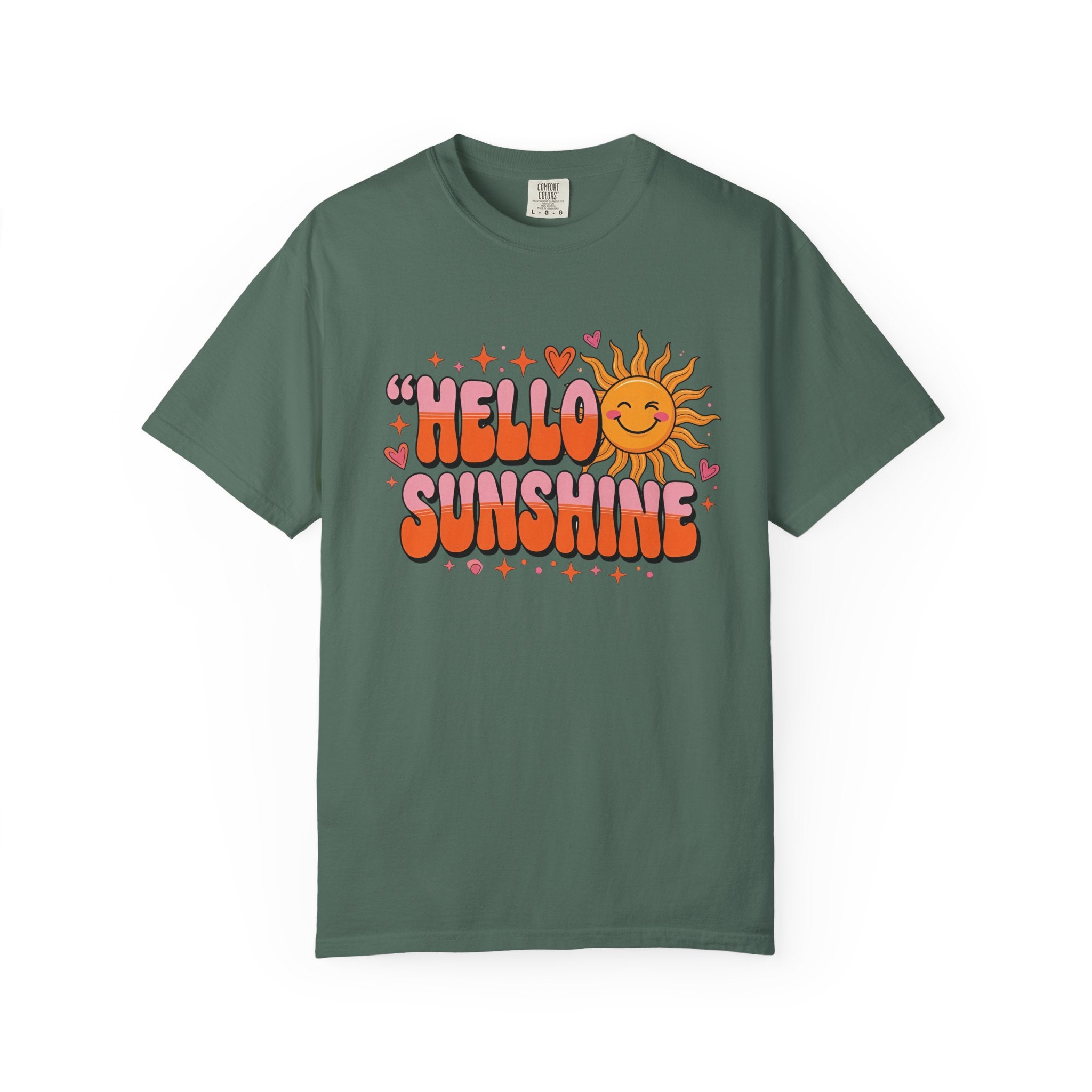 Hello Sunshine T-Shirt — Retro Smiley Sun Graphic Tee
