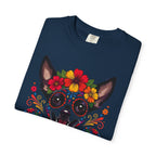 Day of the Dead Chihuahua T-Shirt — "El Rey de la Fiesta" Sugar Skull Tee