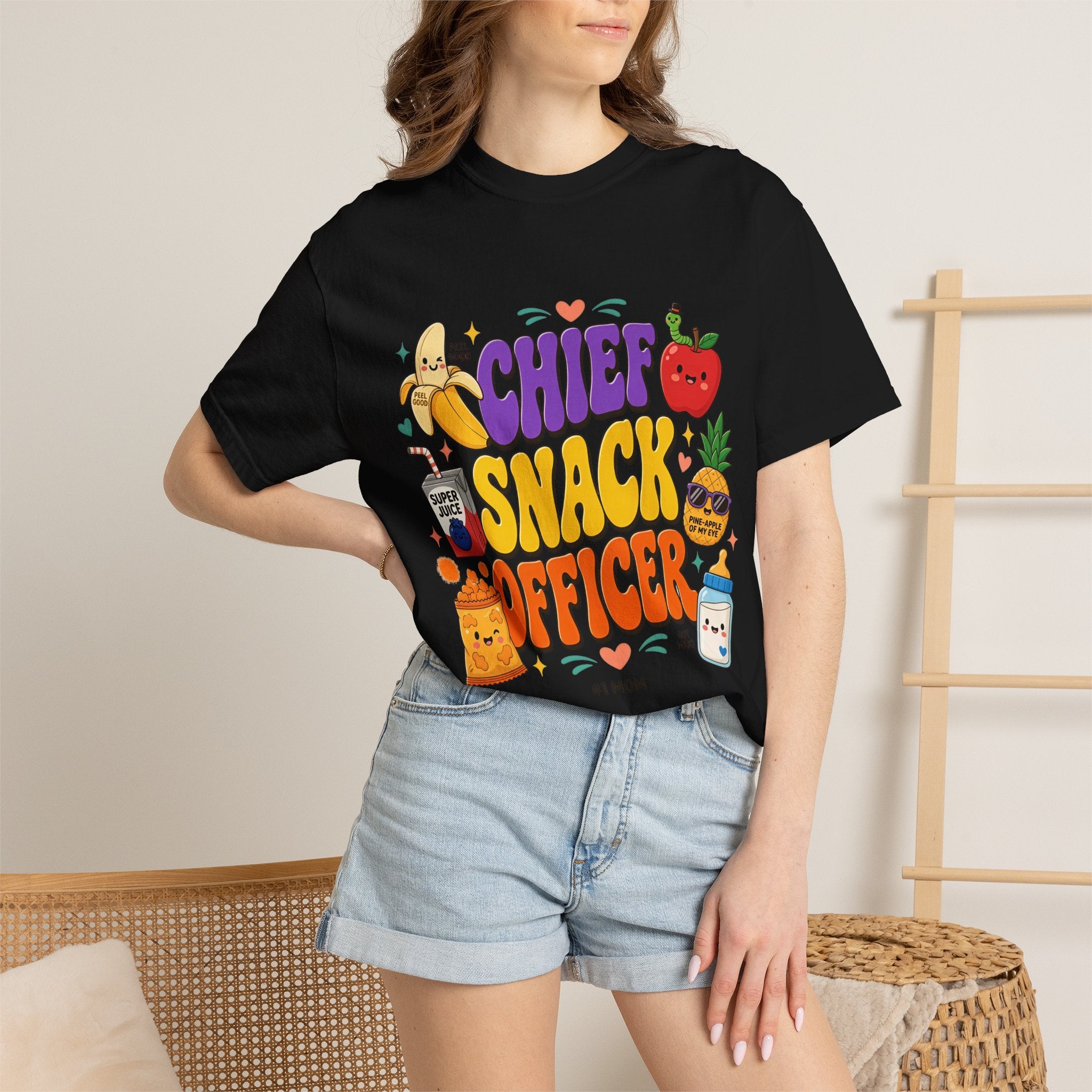 Chief Snack Officer T-Shirt — Cute Foodie Graphic Tee for Kids & Parents
