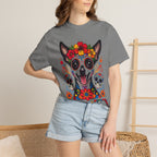 Day of the Dead Chihuahua T-Shirt — "El Rey de la Fiesta" Sugar Skull Tee